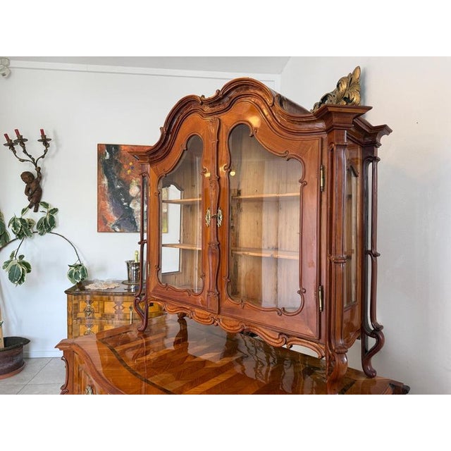 Brown Josephine Countertop Display Cabinet For Sale - Image 8 of 12