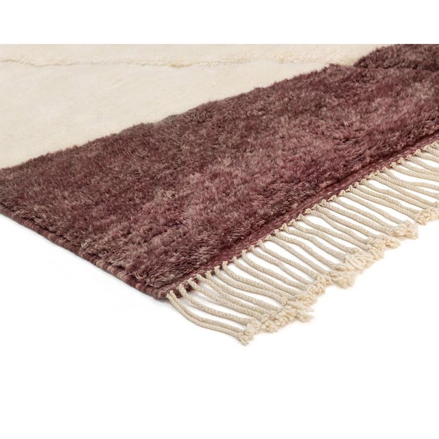 Premium Hand-Knotted Moroccan Wool Rug | 10'4" X 6'9" | One of a Kind For Sale - Image 12 of 14
