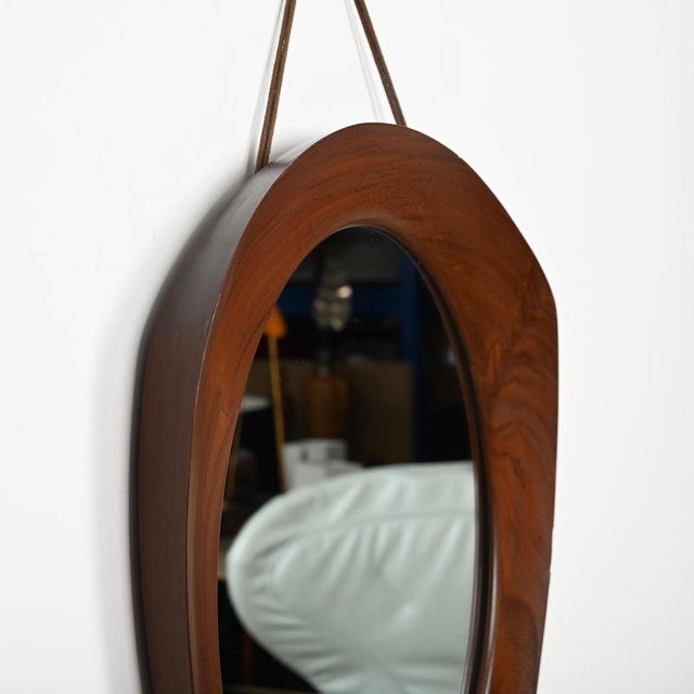Mid-Century Oscar Mirror in Teak by Campo e Graffi for Home Torino, Italy, 1958 For Sale - Image 10 of 18
