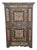 Small Antique Blue Hand-Painted Alpine Wardrobe, 1810s For Sale