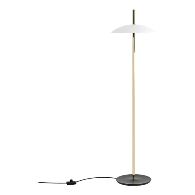 Signal Floor Lamp / Reading Light, White & Brass, by Souda, Modern, Minimal, Plug In For Sale