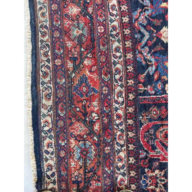 PALATIAL Antique Persian Mahal "Mostofi Mustafi" Design Gorgeous Sushi Pinks Rug 12.4 x 16.6 For Sale - Image 13 of 14