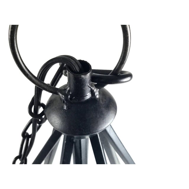 Black Black Modern Hanging Ceiling Chandeliers - a Pair For Sale - Image 8 of 12