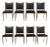 1960s Danish Modern Black Dining Chairs - Set of 8 For Sale