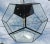 Large Vintage Late 20th Century Glass Metal Polygon Panel Ceiling Fixture Pendant For Sale - Image 4 of 8