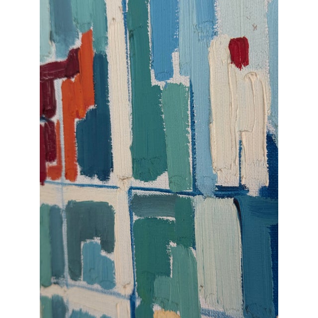 Textile Vintage Abstract Expressionist Impasto Painting For Sale - Image 7 of 10