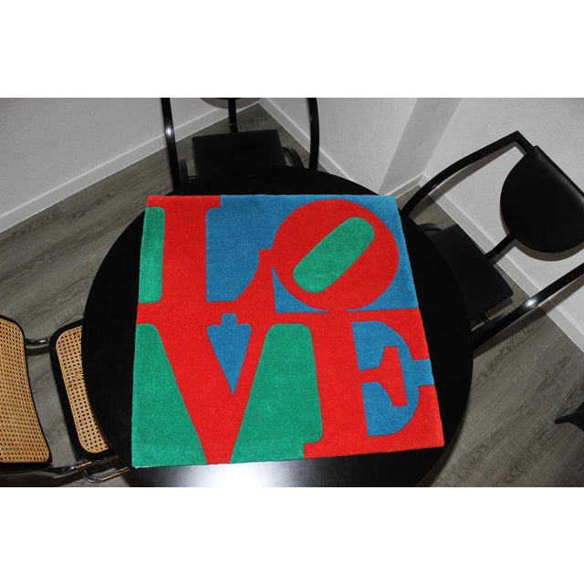 Blue Love Rug after Robert Indiana For Sale - Image 8 of 10
