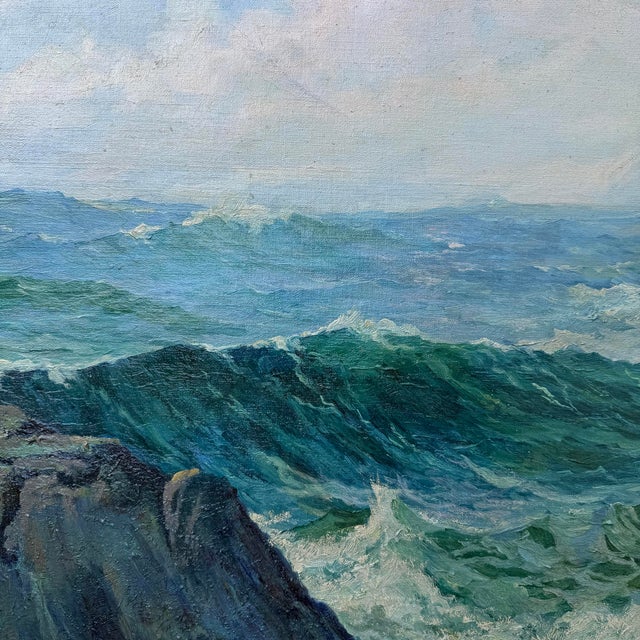 Early 20th Century American Seascape Oil Painting For Sale - Image 10 of 13