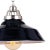 Early 21st Century Regina Andrew Maine Large Navy Blue & Nickel Ceramic Pendant Light For Sale - Image 5 of 14