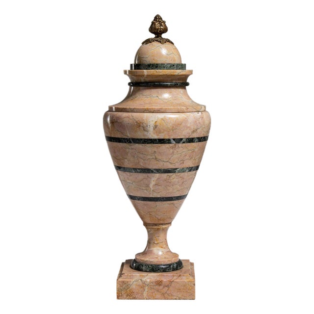 19th Century France Pink Marble Urns For Sale