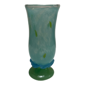 1990s Art Glass Flower Vase by Arien