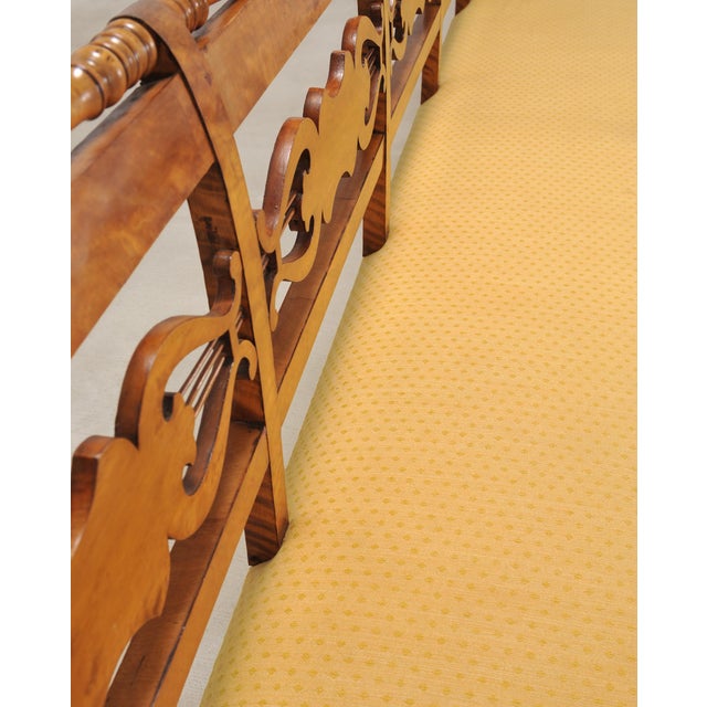 Monumental Swedish Biedermeier Style Burl Hall Bench 11.5 Ft For Sale - Image 13 of 18