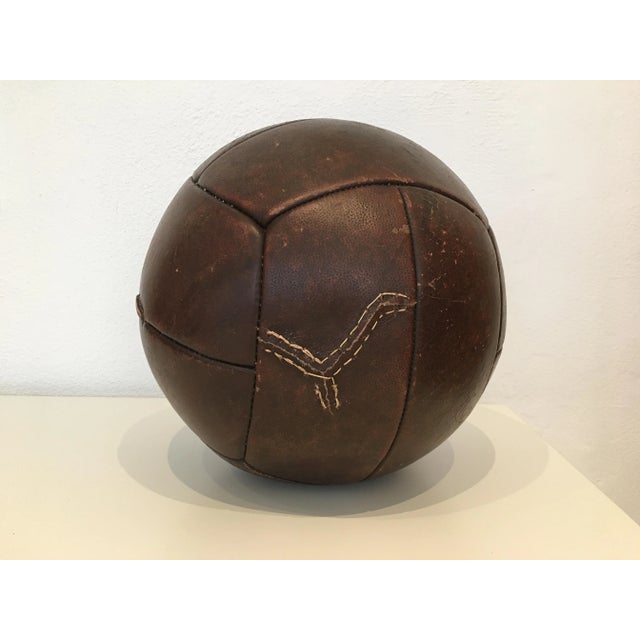 Vintage Leather 4kg Medicine Ball, 1930s For Sale - Image 4 of 8