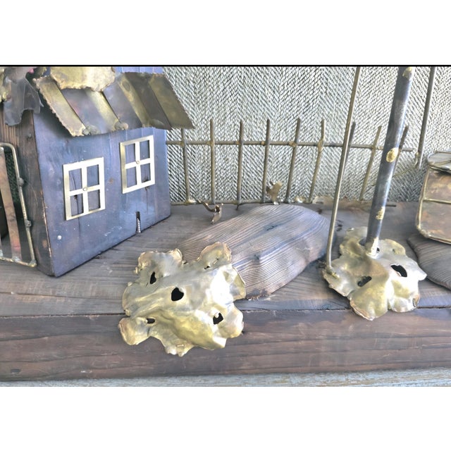Curtis Jere Style Metal Sculpture MCM Wall Display Country Farm One of Kind For Sale - Image 4 of 12