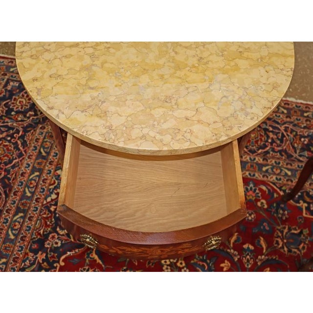 Pair of Early 20th Century Marble Top Louis XV French Style Commode Nightstands For Sale - Image 9 of 15