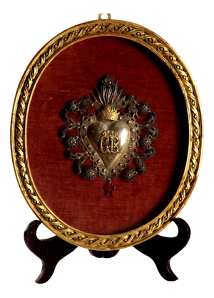 Sacred Heart in Silver Ex Voto