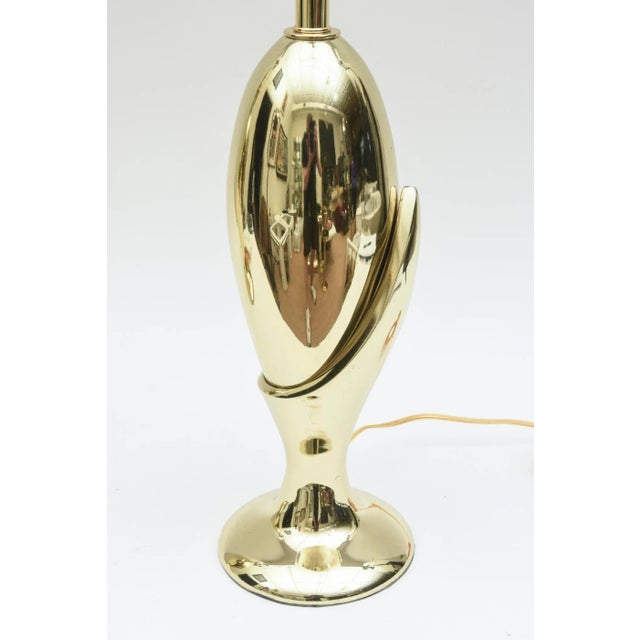 Laurel Lamp Company Mid Century Modern Restored Sculptural Brass Plated Table Lamps Attributed to Laurel Lamp Co. For Sale - Image 4 of 11