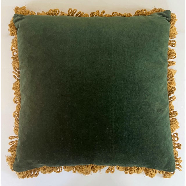 Antique 18th Century French Aubusson Tapestry 18" Square Pillows W/Lovely 2"Tassels, Birds and Florals For Sale - Image 11 of 14