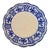 Early 20th Century Antique Flow Blue Melbourne Patterned Plate With Gilding For Sale