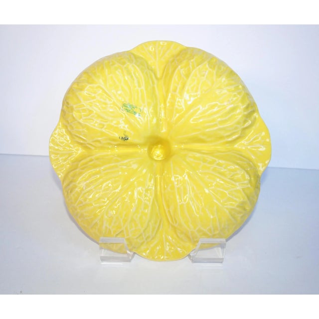 Contemporary Vintage Yellow Cabbage Secla Taste Setter Sigma Serving Bowl/Platter, Portugal For Sale - Image 3 of 3