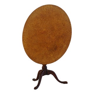 Antique Swedish Tilt-Top Occasional Table in Burl Wood, Early 19th Century For Sale