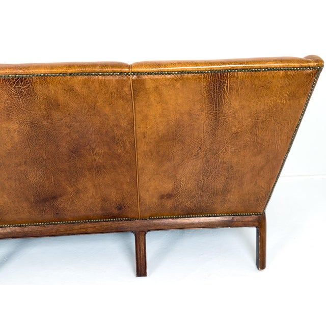 Brown Sofa from Frits Henningsen, Denmark, 1930s For Sale - Image 8 of 10