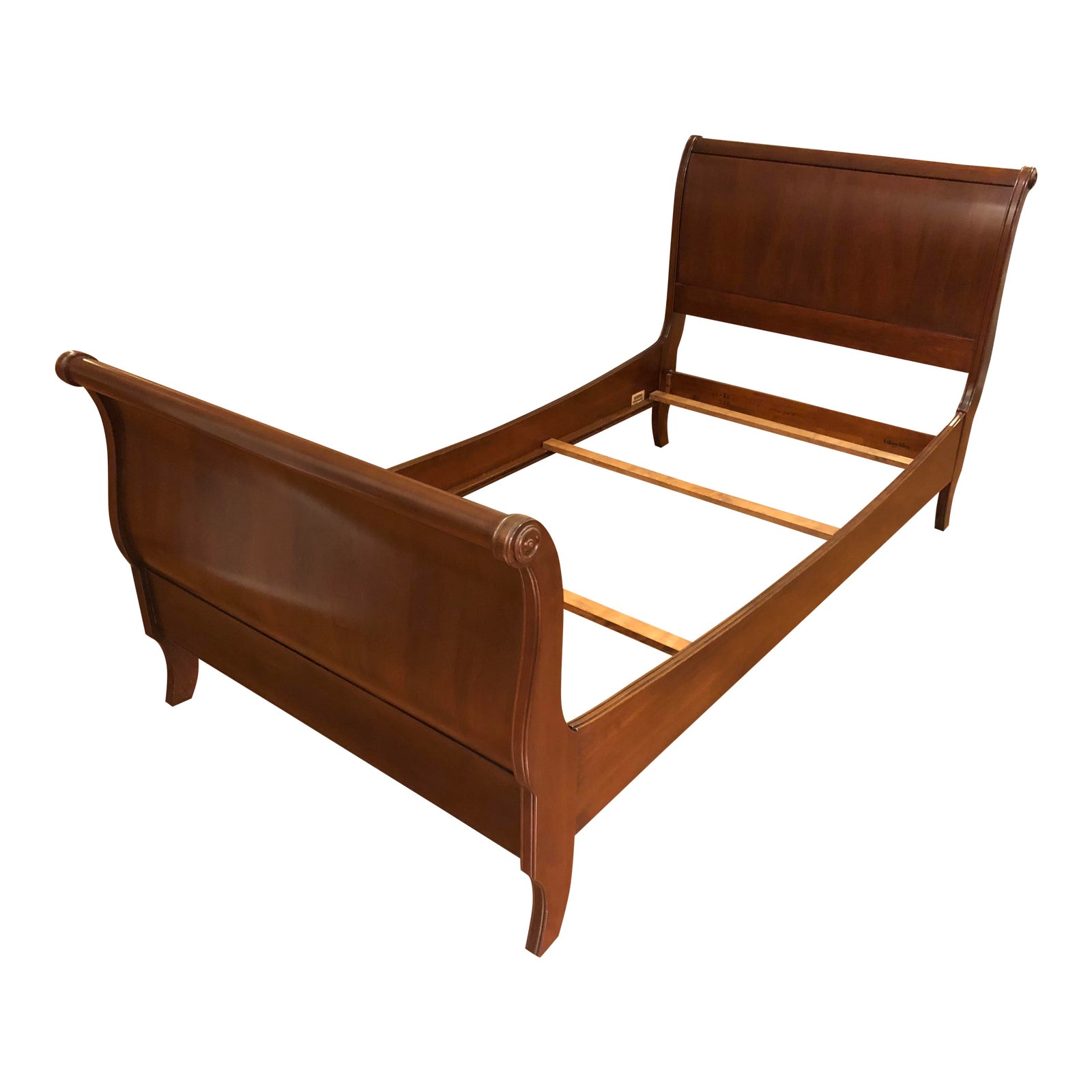 Ethan Allen Cherry Twin Sleigh Bed Chairish