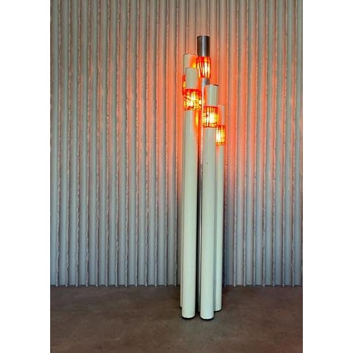 Glass Vanessa Floor Lamp by Angelo Brotto for Esperia, Italy, 1960s For Sale - Image 10 of 10