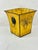 Vintage yellow toleware planter with lion head rings. This is a pre-owned item so please see all pictures and ask any...