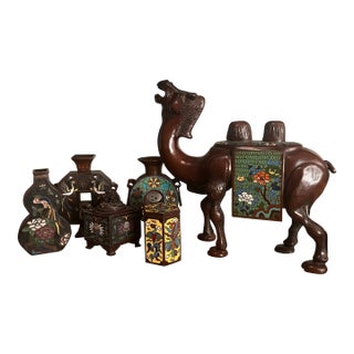 Vintage Wildwood Cloisonne Collection of (7) For Sale