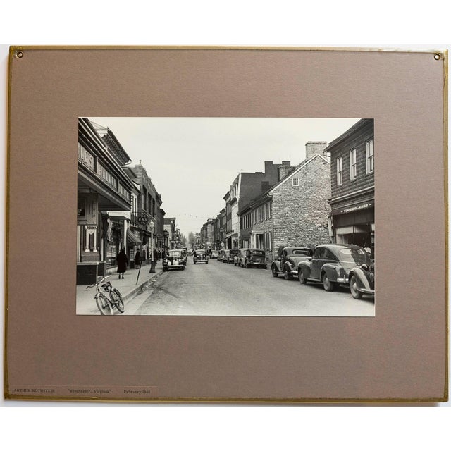 photo is 9X13.5 (image size), 16X20 is the mat. Mounted to original mat. Vintage photograph. Main Street, Winchester,...