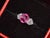 Late 20th Century Gia 4.47Cts No-Heat Mozambique Ruby & D Vvs2 Heart Diamond Platinum Three Stone Ring, Size 6 For Sale - Image 15 of 18
