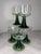 Step into a mid-century German forest with this charming set of six “beehive” stem wine glasses in a rare, deep green hue....