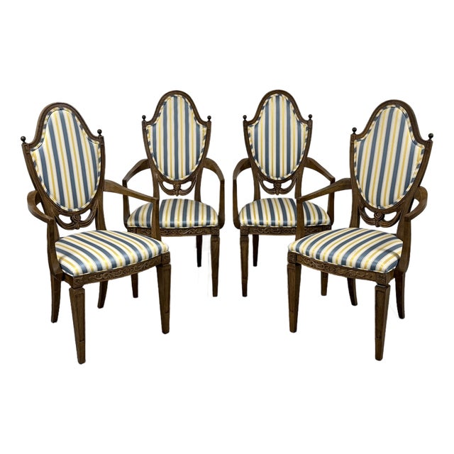 Romweber Louis XVI Neoclassical Revival Dining Chair ~ Set of 4 For Sale