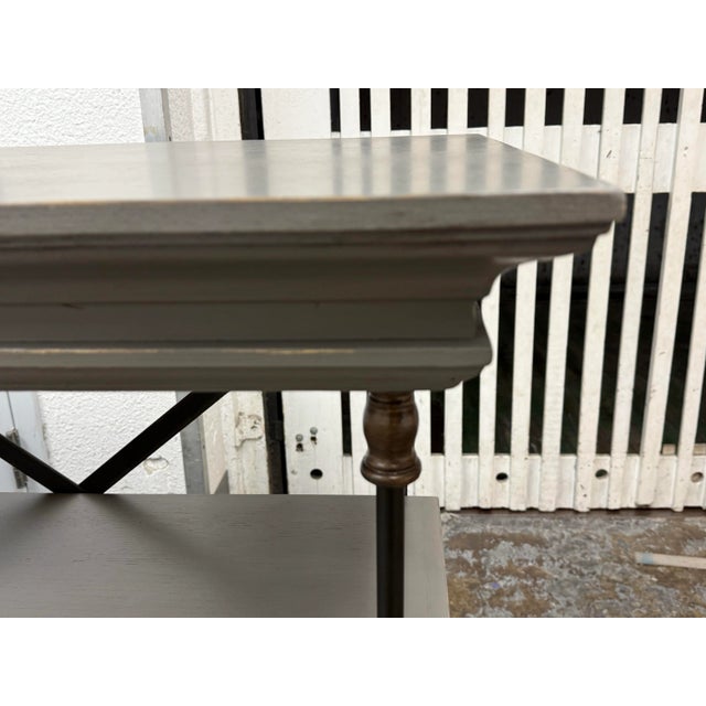 Gray Restoration Hardware Parisian Cornice Console Table For Sale - Image 8 of 12
