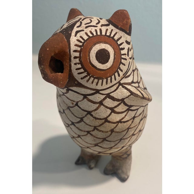 Charming vintage pottery owl by Zuni potter Nellie Bica, who was well known for her pottery, especially owls. Signed on...