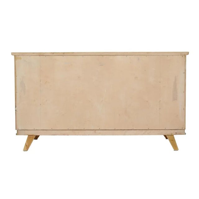 Beige Mid 20th Century Swedish Elm and Burr Fitted Chest of Drawers For Sale - Image 8 of 12