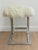 1970s Chrome Flat-Bar Sheepskin Stool by Pace For Sale In San Francisco - Image 6 of 11