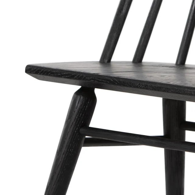 Lewis Windsor Chair, Black Oak Chairish