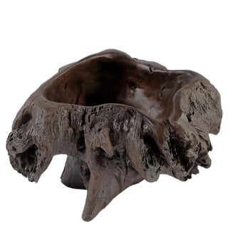 Dark Brown Organic Sculptured Bowl For Sale
