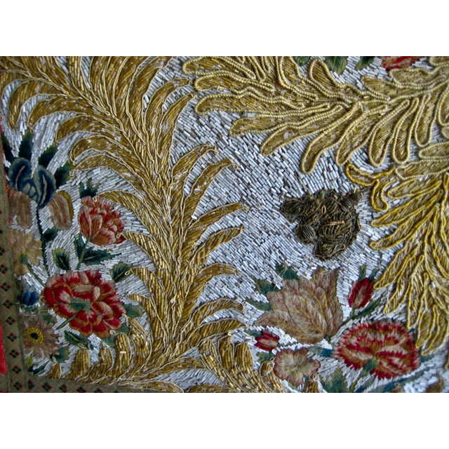 Glass 17th Century Venetian Glass Embroidery Tapestry Antependium For Sale - Image 7 of 10