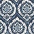 Sample- Schumacher Abaza Resist Fabric in Indigo For Sale