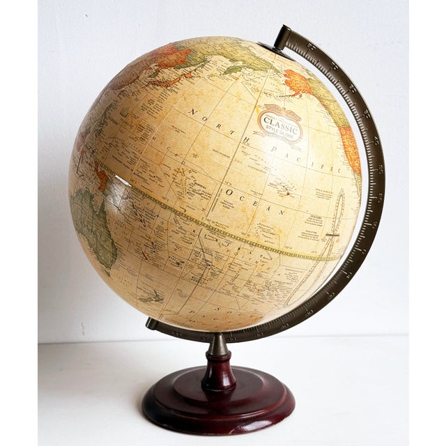 American Vintage George F. Cram Classic Traditional Style Desk Globe For Sale - Image 3 of 6