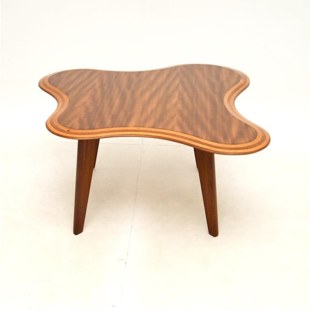 Mid-Century Modern Vintage Walnut Cloud Coffee Table by Neil Morris for Morris of Glasgow, 1950s For Sale - Image 3 of 11