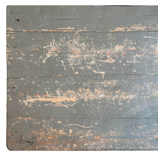 Mid 19th Century 19th Century French Painted Buffet Cabinet - Gray For Sale - Image 5 of 9