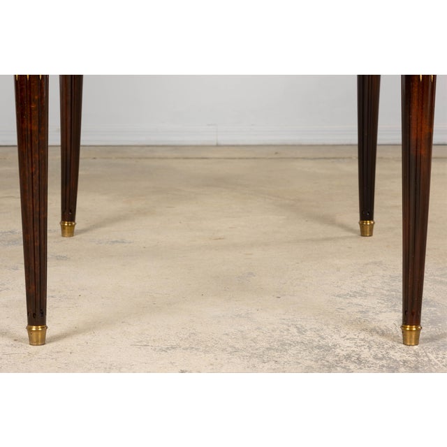 Antique French Louis XVI Style Rosewood Dining Table With Floral Inlay For Sale - Image 17 of 18