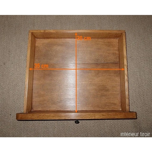 Solid Oak Flying Service Table, 1900 For Sale - Image 17 of 18