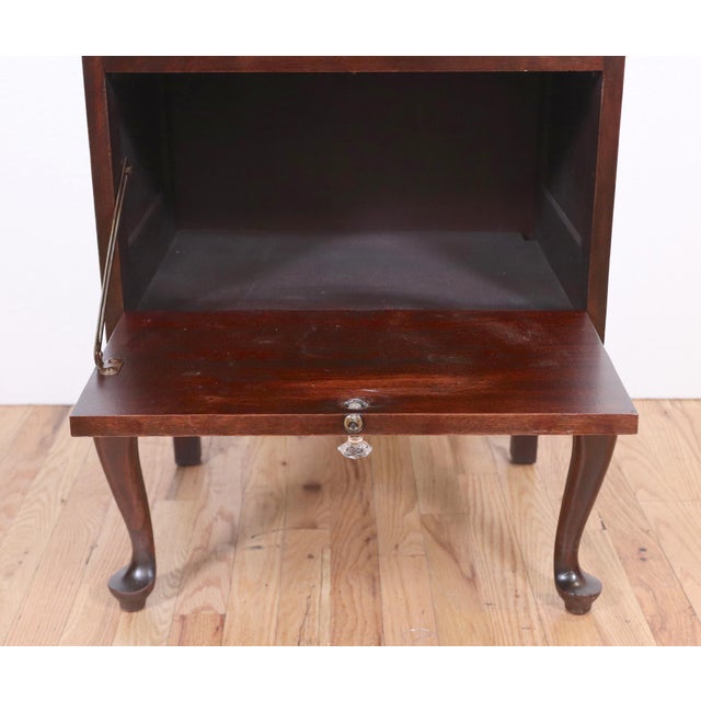 Vintage Mahogany Dark Stained Medical Display Cabinet-Unmarked For Sale - Image 9 of 12