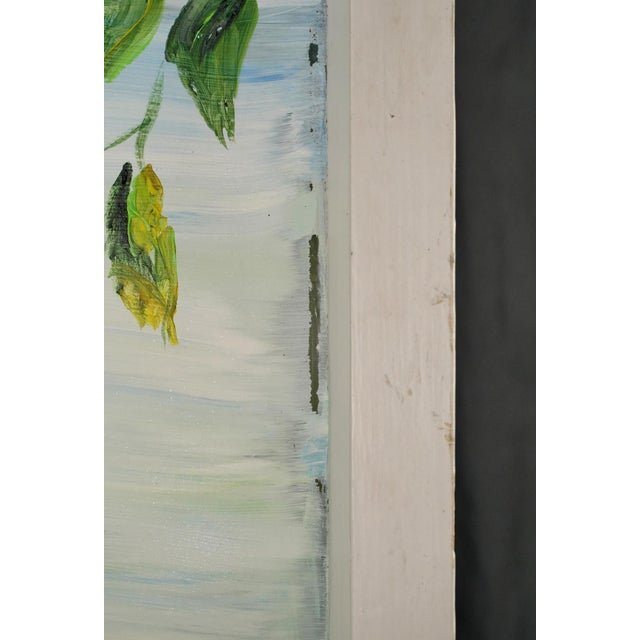 Hand Painted Landscape Reclaimed Window Wall Art For Sale - Image 9 of 16