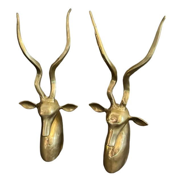 Kudu Antelopes by Karl Springer, 1972, Set of 2 For Sale